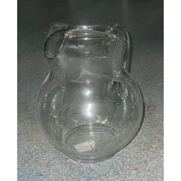 Glass Pitcher with Handle Handmade 10" with Molded Pour Spout - Picture 9 of 12